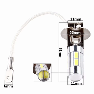 H1 H3 Led Xe Bóng đèn 12V 6000K trắng LED công suất cao 5630 10SMD xe giải mã Sương Mù Ánh sáng lái xe ánh sáng ban ngày chạy ánh sáng <span class=keywords><strong>DRL</strong></span> - Product Image 3