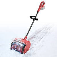 Pala da Neve Elettrica Senza Spazzole da 10 Pollici 1200W per Batteria 18V, 2400 Giri/Min con Gola Regolabile per Vialetti e Passaggi Pedonali