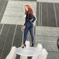 Fabrication de standees en acrylique imprimés sur une seule face, stand de standee en acrylique transparent de dessin animé personnalisé pour affichage