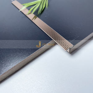 JYFMETAL M154 Bande de finition décorative en acier inoxydable et céramique, finition dorée brossée, pour carrelage, garantie 5 ans et plus, pour un style contemporain - Product Image 3