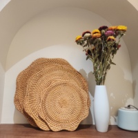 Hochwertiges Bohemian Rattan- und Seegras-Tischset mit Untersetzer, Umweltfreundliche Großhandels-Tischdekoration