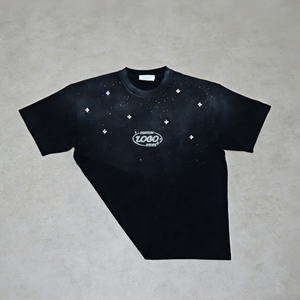 เสื้อยืดผู้ชายแฟชั่นฤดูร้อนทรงบ็อกซี่ แขนสั้น พิมพ์ลายเพชร ประดับคริสตัล สำหรับผู้ชาย - Product Image 2