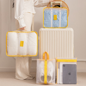 Factory Stock New Design 7pcs Mesh Travel Luggage <strong>Set</strong> Packing <strong>Cubes</strong> <strong>Set</strong> Custom Lightweight Visible Mesh Travel <strong>Cubes</strong> <strong>Set</strong> - Product Image 4