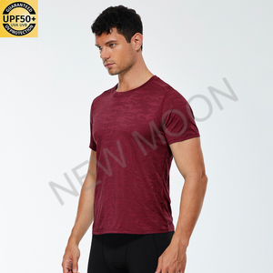 Áo thể thao thoáng khí chạy bộ tập gym áo nỉ thể thao nhanh khô thoáng khí cổ tròn áo thun nam chạy bộ bó sát - Product Image 5