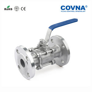 COVNA Válvula de bola manual industrial de acero inoxidable de 1 pulgada, de 2 piezas, de paso completo, con brida - Product Image 4