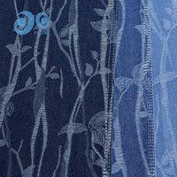 En stock, vente en gros d'usine, tissu denim jacquard écologique antibactérien pour garçons et filles, pour des manteaux en denim streetwear à motifs personnalisés