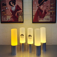 Lampe de bureau LED lumineuse en métal créatif anti-chute circulaire Service Chandelier Logo personnalisé Lampe de bar à main