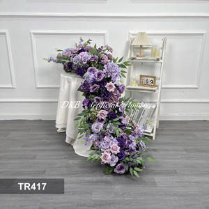Ghirlande e Piante <span class=keywords><strong>Decorative</strong></span> 2025 in Offerta Speciale: Fiori Artificiali di Alta Qualità, Ghirlanda di Ortensie Viola Chiaro - Product Image 2