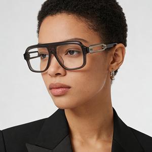 <span class=keywords><strong>Gafas</strong></span> Ópticas de Piloto Extra Grandes, Montura de Acetato de 8.0mm, Decoración Metálica, Unisex, Estilo Urbano, Resistentes, OEM - Product Image 3