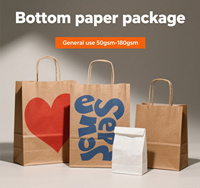 Individuell Bedruckte Recycelte Einkaufstasche aus Karton Kraftpapier Verpackungsbox für Werbung Milch Sushi Gelee Salat