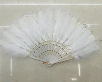 Hotsale coloré plume ventilateur main tenir ventilateur plume panaches ventilateur pour mariage fête danse Performance artisanat