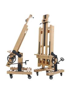 <span class=keywords><strong>Caballete</strong></span> de Madera de Haya de <span class=keywords><strong>Doble</strong></span> Balancín, Color Marrón Nuez, Grande, Profesional, Manual, con Cuatro Ruedas, Marca Bview Art - Product Image 5