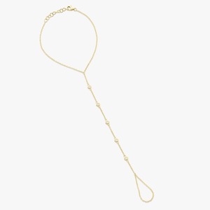 Diamond Hand Chain <b>Bracelet</b> Bezel Set Round Cut Lab Grown Lobster Clasp 10K 14K 18K <b>Solid</b> Gold Modern Fine Jewelry Factory Price - Product Image 4