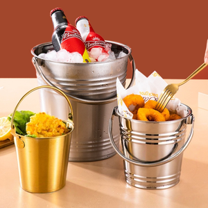 Cubeta Metálica Moderna para Alimentos y Bebidas, Cubeta de Hielo de Acero Inoxidable para Uso Doméstico y Comercial, para Bar, Hotel, para Champaña y Cerveza - Product Image 3