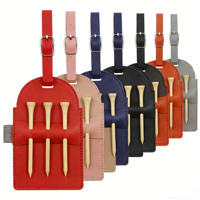 Porte-tee de golf en PU, porte-tee de golf Vodoo, supports vierges pour sublimation, étiquette de sac de golf en cuir, porte-tee de golf Vodoo