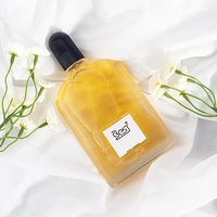 Atomiseur de parfum en verre cylindrique miniature de 100 ml, flacon de voyage fin avec buse à brume fine et impression sérigraphique