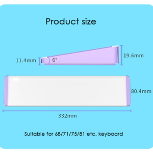 2024 acrylique givré repose-main 33CM <span class=keywords><strong>clavier</strong></span> en alliage d'aluminium repose-poignet <span class=keywords><strong>ergonomique</strong></span> <span class=keywords><strong>support</strong></span> de poignet 60% 70% <span class=keywords><strong>clavier</strong></span> - Product Image 3
