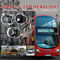 Tuff Plus 90mm led feux de croisement Smart Roadster ece r112 feux de route led feux de route voiture feux de route rond bus tracteur phare