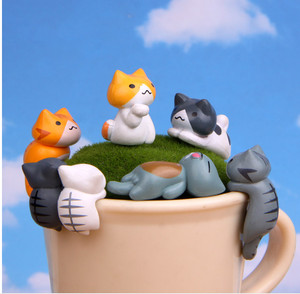 Mới 6 Loại Nhựa Khác Nhau Phụ Kiện Mèo Dễ Thương Mèo Nhựa Trang Trí Nhựa Đồ Chơi Thủ Công Sáng Tạo Mini Fairy Garden Trang Trí - Product Image 5