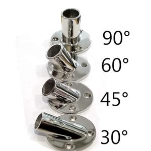 Base ronde marine de l'acier inoxydable 316 90 degrés O.<span class=keywords><strong>D</strong></span>. 22mm Tube Main Rail Raccord Stanchion Navire Yacht Bateau Matériel Accessoires - Product Image 6