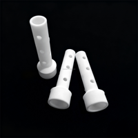 Tubo de Distribución de Flujo de PTFE Mecanizado por CNC, Tubo Difusor de Plástico PTFE Resistente a Ácidos y Álcalis, Columna de Pulverización Perforada de PTFE