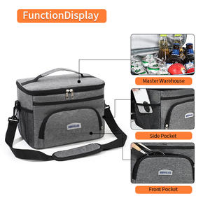 Handgehaltene Einschulter-Kühltasche aus Oxford-Gewebe zur Frischhaltung, Isolierte Tasche für Picknick und Auto, Neuer Grenzüberschreitender Bestseller, PEVA Wasserdicht - Product Image 4