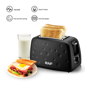 RAF 930W 2 Slice <b>Toaster</b> Double Sided Baking Fast Heating Card Slot Design Easy to Clean Compact Breakfast Maker Bread - Product Image 5