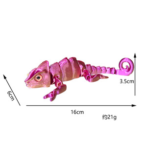 Lézard en verre imprimé en 3D, best-seller, articulations mobiles, modèle réaliste de caméléon, jouet mural parfait, pièce décorative - Product Image 5