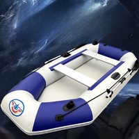 Bateaux de pêche gonflables en PVC 10 pieds Kayak pliable à rames Dinghy Kayak à plancher à lattes avec porte-canne et pompe à air