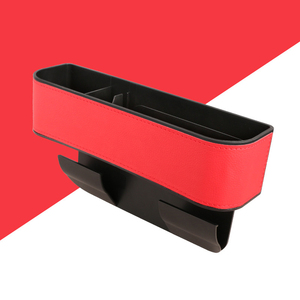 Caja de almacenamiento de consola central organizadora de coche de cuero PU duradera con soporte para teléfono y taza de relleno de espacio lateral - Product Image 5