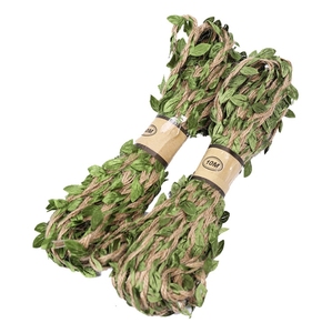 Simulazione artificiale canapa verde juta juta corda cordoncino cordino nastro per regalo e decorazioni fiori e piante - Product Image 1