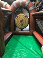 Jeu de carnaval amusant, jeu de lancer de flèche gonflable, Double voie Viking
