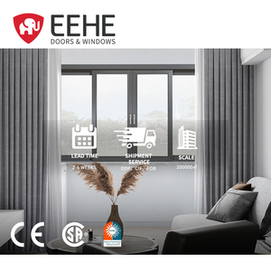 Piezas de ventana corredera de aluminio EEHE, sistema de pista deslizante de aluminio con rotura térmica certificada CE, ventana corredera de vidrio templado Doble - Product Image 3