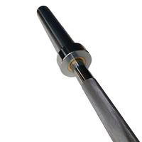 Barre d'haltérophilie professionnelle en acier massif, chromée, avec poignée moletée, pour la musculation à domicile, 20 kg