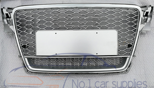 Parrilla Delantera RS4 para A4 B8 2008-2012, Rejilla Plateada Mejorada con Diseño de Panal para A4 B8 - Product Image 2