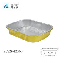 Barquette alimentaire rectangulaire en aluminium moulé en pulpe, jetable, résistante au four, de qualité alimentaire, avec couvercle en PET pour l'emballage alimentaire