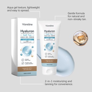 Viareline Hyaluron Soft Tan - Crème Gel Aquatique Ultra Légère avec Acide Hyaluronique pour la Plage, Hommes et Femmes, Réparation Cutanée - Product Image 4