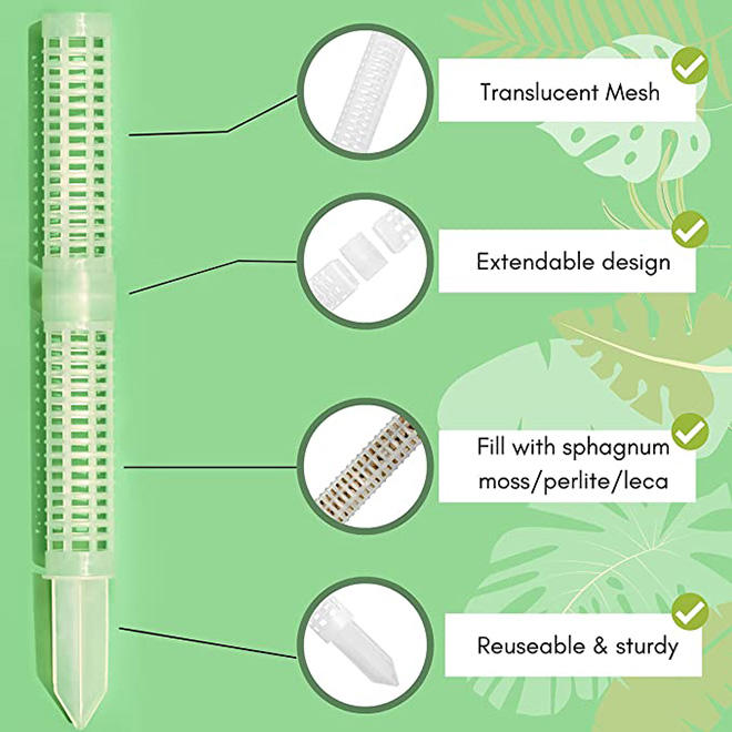 Bastoni Di Muschio Per Piante Rampicanti - 2 Pezzi 100cm, In Fibra Di Cocco, Con 7 Accessori Per Giardinaggio - Foto 10