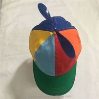 Gorra de Béisbol Infantil Barata al por Mayor, 100% Algodón, con Bordado 3D en Relieve de Hélice de Helicóptero, para Promoción, Colores Variados