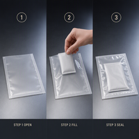 Sachet plat imprimé sur mesure en PET/PE pour emballage alimentaire, scellé sur trois côtés, résistant à l'humidité, pour poudre sèche, thé, café