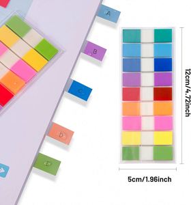 HengXin - Pestañas Adhesivas Transparentes de Doble Cara para Índices, Material Escolar, Notas Adhesivas Coloridas, Papelería de PET - Product Image 2