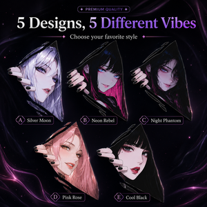Adesivos de Vinil à Prova d'Água com Olhos de Anime para Motocicletas JDM e Adesivos para Janelas de Carros, Criativos e Personalizados, Fabricados na China - Product Image 2