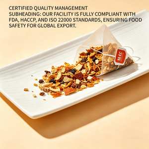 Sachets de thé pyramidaux biodégradables aux herbes et aux fruits du moine, sans sucre, sans caféine, pour la dépuration des mucosités, Zhouhetang Grossiste - Product Image 1