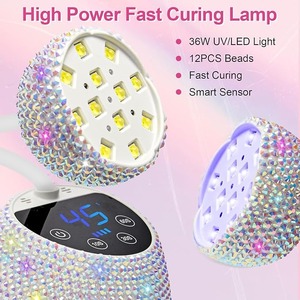 Lampe à ongles UV LED, lampe de polymérisation rapide sans fil 36W, lampe à ongles LED rechargeable par USB avec 4 minuteurs - Product Image 2