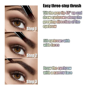 Crayon à sourcils liquide fin à quatre pointes, waterproof, résistant à la transpiration et longue tenue - Product Image 4