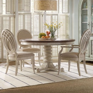 Bộ bàn ghế ăn gỗ tròn kiểu Pháp cổ điển, sang trọng, sản xuất tại nhà máy OEM tốt nhất - Product Image 2