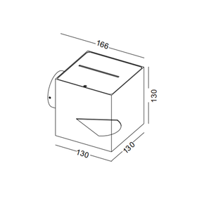 Square Up And Down 8 + 60 Degree Wall Washer Surface Mount Led Đèn Tường Trong Nhà 6W LED - Product Image 6