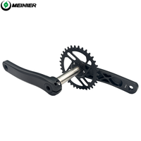 Manivelles de vélo de montagne 155mm en alliage d'aluminium Manivelle de vélo de montagne durable Pièces détachées de vélo de montagne pour 24er Kids Bike