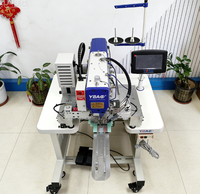 Nouvelle machine à coudre industrielle à plat avec moteur, à taille élastique, point surjet à une aiguille, commande informatisée pour pantalons
