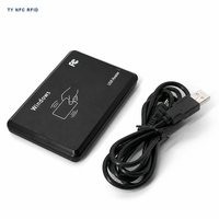 Lecteur-graveur de cartes RFID NFC sans pilote 13,56 MHz, dispositif de contrôle d'accès pour ascenseur, portée longue de 0 à 5 m, noir